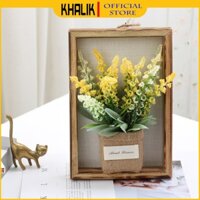 [Hàng đẹp] Hoa giả trang trí Decor KHALIK - KHUNG TRANG OẢI HƯƠNG - HF016-1