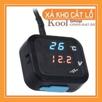 Hàng Đẹp Nhiệt Độ Kỹ Thuật Số Màn Hình Bút Thử Điện Xe Máy Vôn Kế Nhiệt Kế Đầu Báo Điện Áp Đo Xanh/Đỏ Đèn Màn Hình Hiển