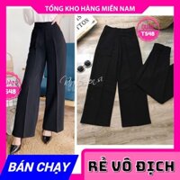 HÀNG ĐẸP ⚡ QUẦN TÂY ỐNG RỘNG SUÔNG TIA KÉO BÊN HÔNG TS48