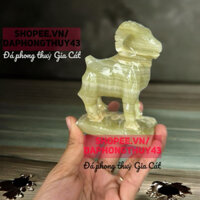 Hàng đẹp tượng dê tượng mùi bằng đá 10cm 12cm dáng mới Con Giáp Đá Ngọc Hoàng Long