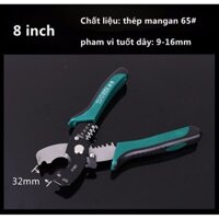 HÀNG ĐIỆN TỬ GIÁ RẺ Kìm cắt lột vỏ dây cáp 8 inch thép đặc biệt CR-V