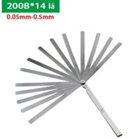 HÀNG ĐIỆN TỬ GIÁ RẺ Thước căn lá 0.05-0.5mm, bao gồm 14 lá.-Chiều dài lá 200mm