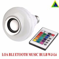 [Hàng Độc] Loa Bluetooth Music Bulb WJ-L6 Kiêm Đèn Ngủ Nhiều Màu Có Điều Kiển Từ Xa
