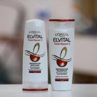 Hàng Đức - Bộ Dầu gội Loreal Elvital trắng phục hồi hư tổn, thích hợp cho tóc bị xơ và khô