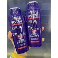 HÀng Đức Dầu Gội Màu Tím Loreal Elvital Shine 200ml cho tóc tẩy,nhuộm highlight