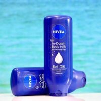 Hàng Đức Kem xả dưỡng thể Nivea In-dusch Body Milk cho thường và da khô chai to 400ml