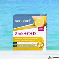 [Hàng Đức] Viên ngậm SANOTACT Zink+C +D3 bổ sung kẽm, D3 tăng cường hệ miễn dịch, sức khỏe, hộp 20 viên