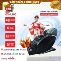 Hãng> Ghế massage Okinawa A200, 4D, 12 bài tập, điều khiển tiếng Việt, ốp nhựa -