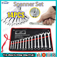 【Hàng giao ngay】 Bộ cờ Lê (cle )8-24 YEII 14 CHI TIẾT ( USA STANDARD ) khóa vòng miệng