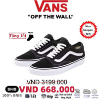 [Hàng giao ngay]Giày Sneaker _Vans _Vault Old Skool Đen. Giày _Vans đen sọc trắng Full Box