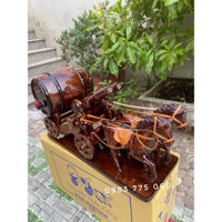 [Hàng gỗ dày mẫu mới] Ngựa kéo bom rượu phong thuỷ hàng đẹp