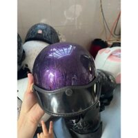 (hàng hãng) nón sơn chính hãng  đã qua sử dụng tím bóng hoạ tiết