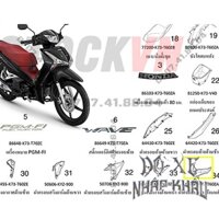 [HÀNG HIẾM] NHÁM ĐỎ WAVE125I 2018-2021(FU LED) (2017-2018) HONDA THÁI LAN (1 Cái) | 64360-K73-T60ZA 5