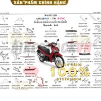 [HÀNG HIẾM] TEM LẺ B BÊN PHẢI M P SI WAVE125I (2017-2018) HONDA THÁI LAN (1 Cái) | 86643-K73-T60ZB 1