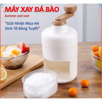 [Hàng HOT 2023] Máy Bào Đá Mini Xay Đá Tuyết Quay Bằng Tay Đa Năng Cho Gia Đình