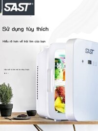 (HÀNG HOT) Chính hãng SAST tủ lạnh mini ô tô 12v xe lưu trữ sữa mẹ nhỏ ký túc xá 8L dùng một lần
