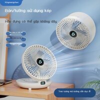 (HÀNG HOT) Có thể gập lại quạt điện nhỏ quạt treo tường im lặng gió mạnh ký túc xá sinh viên cho th