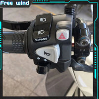 [Hàng Hot] Cụm công tắc đèn- còi- xi nhan xe điện Công tắc tay lái 22mm Lắp ráp công đèn báo rẽ cao thấp chùm tia nguy hiểm cho Click 125 150