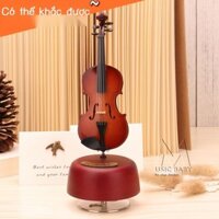 (HÀNG HOT) Đàn Violon Mẫu 20Cm Cello Xoay Hộp Nhạc Đàn Guitar Điện Hộp Nhạc Quà Tặng Cho Người Bạn