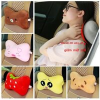 (HÀNG HOT) Gối tựa đầu ghế ô tô, gối tựa cổ, một cặp cổ tử cung, bộ gối tựa lưng trên ô tô, gối tựa