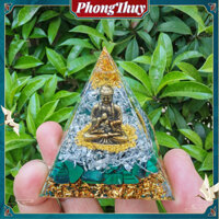 [Hàng HOT] Kim tự tháp năng lượng Orgonite Tượng Phật Trang trí Thiền định【PhongThuy】