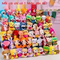 (HÀNG HOT) Mini Sang Trọng Búp Bê Sang Trọng Đồ Chơi Động Vật Nhỏ Túi Mặt Dây Chuyền Cún Con Quà Tặ