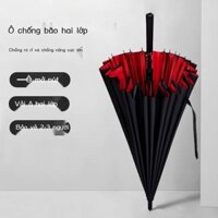 (HÀNG HOT) Ô cán dài, dù lớn gấp đôi, gia cố, chống mưa, dù chắc chắn, bền bỉ, đi mưa hay nắng, ô t