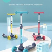 (HÀNG HOT) Xe trượt scooter trẻ em Keyobi 3-6 tuổi có bàn đạp cho bé 12 tuổi ván trượt 2 bánh rộng