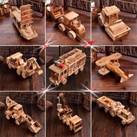 (HÀNG HOT)Bán đồ trang trí bằng gỗ thủ công máy kéo máy xúc cần cẩu động cơ cứu hỏa trộn xe cổ điển tại các điểm du lịch