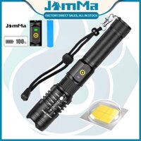 HÀNG Hot)Đèn Pin LED Siêu Sáng Xhp50 Có Thể Sạc Lại, Có Thể Phóng To 5 Chế Độ Đèn Pin Chiến Thuật Đèn Pin Chống Nước Vớ