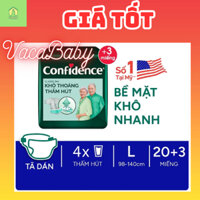 (Hãng Huggies) Tã bỉm DÁN người lớn Confidence size L15/ L20+3 miếng sản xuất Indonesia của Hãng Kimberly-Clark