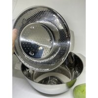 [Hãng I've] Bộ thau rổ inox 304 I've cao cấp của Đức bóng sáng 2 mặt sang trọng cực chất