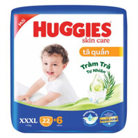 [Hàng không tặng] Tã quần Huggies Tràm Trà Tự Nhiên XXXL22 miếng