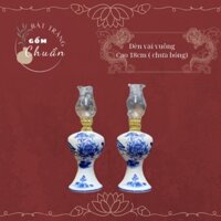 (Hàng kĩ) Đèn dầu vai vuông, đèn aladin thắp hương ban thờ, thờ cúng phong thủy gốm Chuẩn sứ Bát Tràng