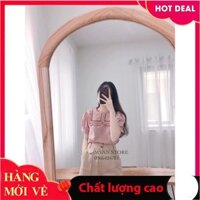 [Hàng Loại 1] Áo sơ mi bèo viền nhỏ cộc tay Trắng Đen Hồng Be Đỏ Vàng Xanh  OFCUYOV9