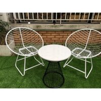 (Hàng loại 1) Bàn ghế uống cafe, bàn uống nước mặt đá chịu nhiệt cao cấp