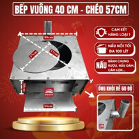 [Hàng Loại 1] Bếp Củi Thông Minh Không Khói V40, Không Đen Nồi, Tiết Kiệm Củi, Thép Cacbon Dày Dặn, Mẫu 2025 Có Ống Khói