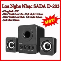 [HÀNG LOẠI 1] Bộ 3 Loa Vi Tính Nghe Nhạc 2.1 USB SADA D-203 Âm Thanh Sống Động - Top Loa Được Yêu Thích Nhất Thị Trường