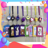 {hàng loại 1} Bộ dây mang thẻ da - dây mang thẻ học sinh, sinh viên