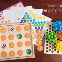 HÀNG LOẠI 1- Bộ gắp hạt có bát, kèm luyện trí nhớ 2 trong 1 và gặp hạt thường