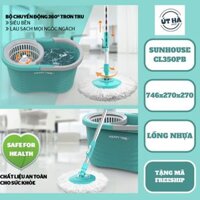 [Hàng loại 1] Bộ lau nhà gồm thùng lau và cây lau siêu nhẹ 360 đô MGH mâm inox nhựa dày dặn (bảo hành vận chuyển )