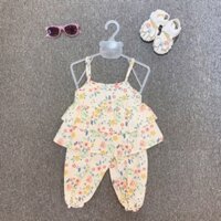 [Hàng Loại 1] Bộ Quần Áo 2 dây Hoa Nhí Thô Hàn Cho Bé Gái