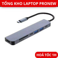 [Hàng Loại 1 Cao Cấp] Bộ chia cổng Hub USB type C 3.0 HDMI 7 trong 1, Cổng chuyển đổi HUB type-C USB 3.0 SD TF cho Lapto