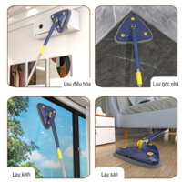 (Hàng loại 1) Chổi lau đa năng hình tam giác tự vắt, cây lau nhà thông minh, chổi lau trần nhà đa năng tiện ích MT27