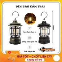 (HÀNG LOẠI 1) Đèn Bão Măng Xông, Đèn Led Tích Điện Dùng Để Đi Dã Ngoại, Cắm Trại Ngoài Trời Dùng Pin Sạc USB Tích Điện 1