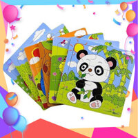 {hàng loại 1} Đồ chơi bộ tranh xếp hình, ghép hình lắp đặt gỗ 9 mảnh - tranh ghép gỗ 9 miếng thông thái tiên tiến suy ng