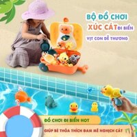 [HÀNG LOẠI 1] Đồ chơi xúc cát đi biển cực nhiều chi tiết, Vali kéo du lịch cho bé chơi xúc cát