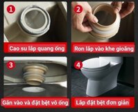 HÀNG LOẠI 1 Gioăng đế cao su chống hôi bồn cầu xí bệt chất liệu nhựa ABS kín khít ngăn mùi hiệu quả