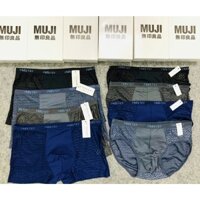 [HÀNG LOẠI 1] Hộp 4 quần lót Nhật Bản - quần sịp đùi nam thông hơi cạp nhỏ, cotton co giãn 4 chiều thoải mái.