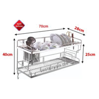 [Hàng Loại 1] Kệ chén inox 2 tầng đa năng SUS304 đặc 60cm 70cm 80cm KC5